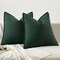 Pack of 2 Christmas Green Decorative Pillow Covers 20x20 Inch Soft Chenille Couch Throw Pillows Farmhouse Cushion Covers with Elegant Design for Sofa Bedroom Living Room Home Decor